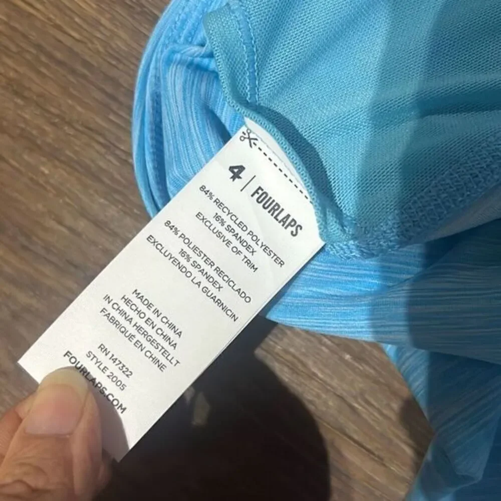 NWT FourLaps Womens River Blue Space Dye Arc‎ Compression Leggings Size Small